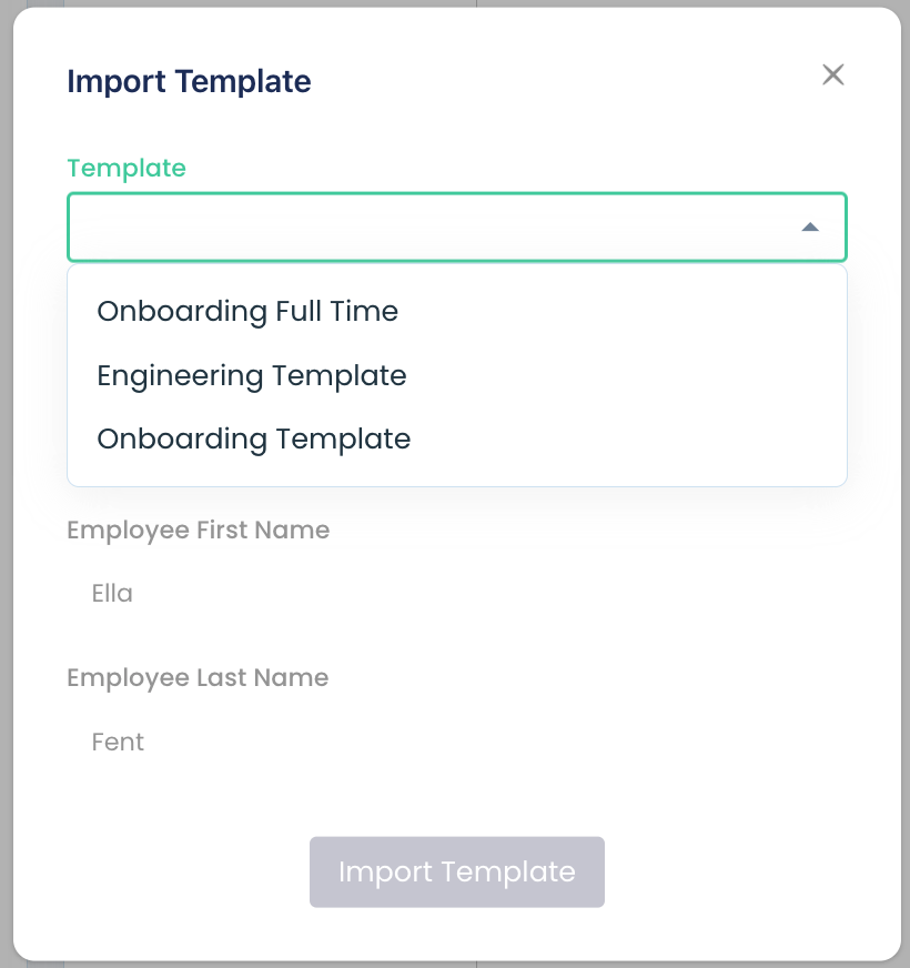 Assigning Templates (Workflows) to Employees Tangelo